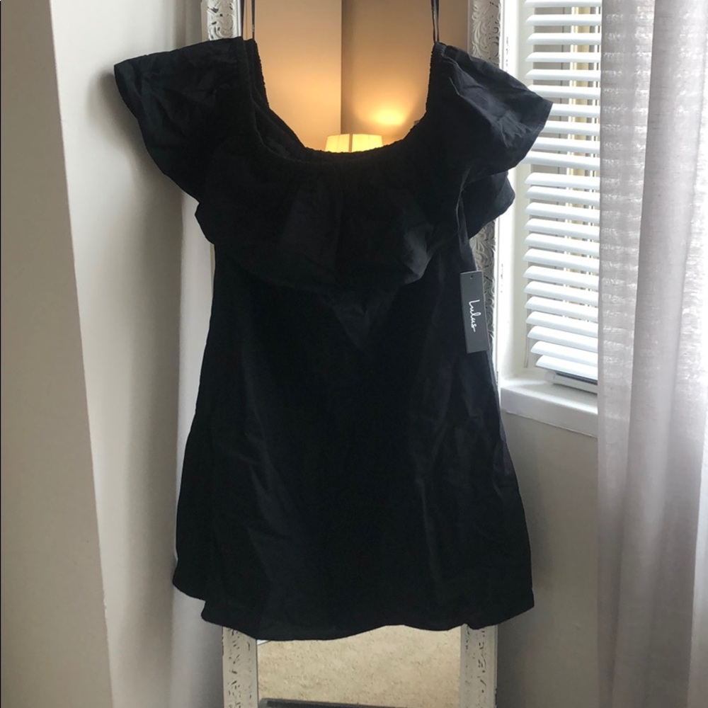 Lulus Black off the shoulder dress